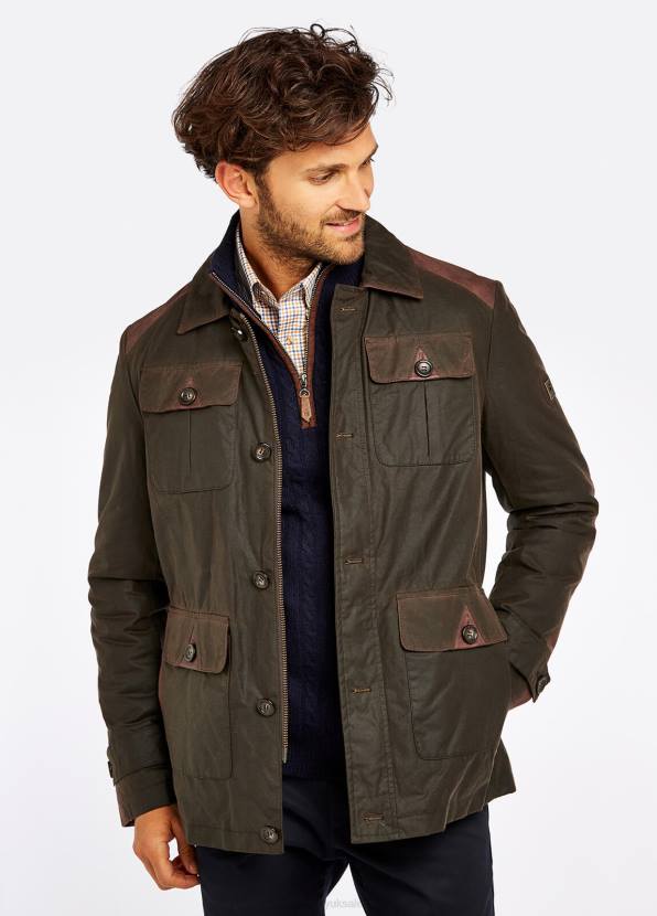Dubarry Clothing Men Broadford Wax Jacket Olive 862D1083