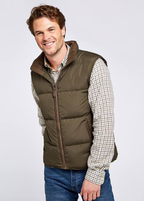 Dubarry Clothing Men Graystown Down Gilet Olive 862D1012