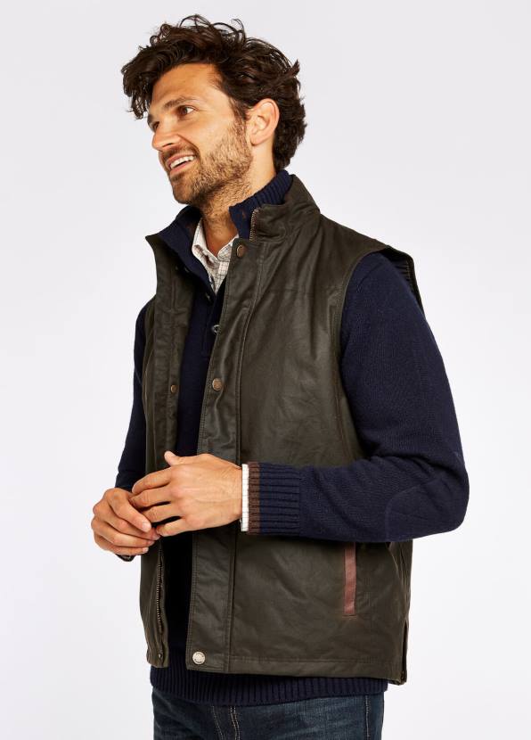 Dubarry Clothing Men Mayfly Wax Gilet Olive 862D1001