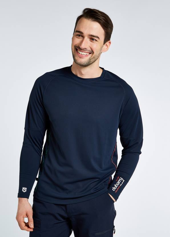 Dubarry Clothing Men Ancona Long-sleeved t-shirt Navy 862D1029