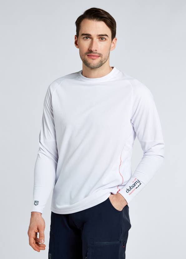 Dubarry Clothing Men Ancona Long-sleeved t-shirt White 862D1006