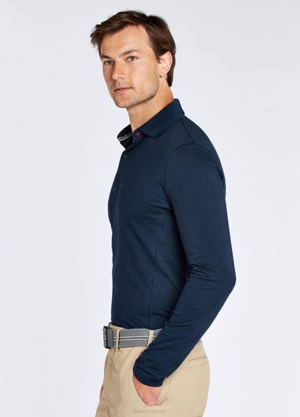Dubarry Clothing Men Freshford Long-sleeved Polo Navy 862D1028