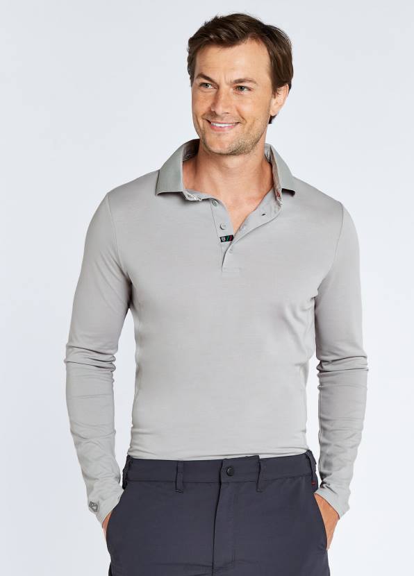 Dubarry Clothing Men Freshford Long-sleeved Polo Platinum 862D1027