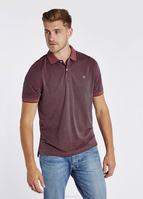 Dubarry Clothing Men Mullaghmore Striped Polo Ruby 862D947