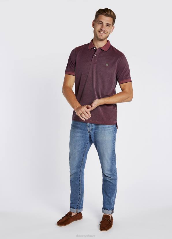 Dubarry Clothing Men Mullaghmore Striped Polo Ruby 862D947