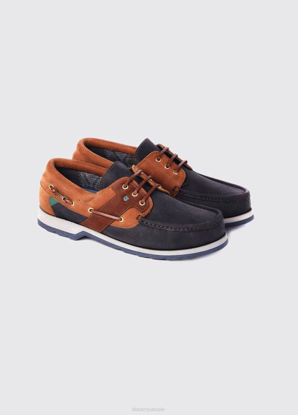 Dubarry Footwear Men Clipper Deck Shoe Navy/Brown 862D856