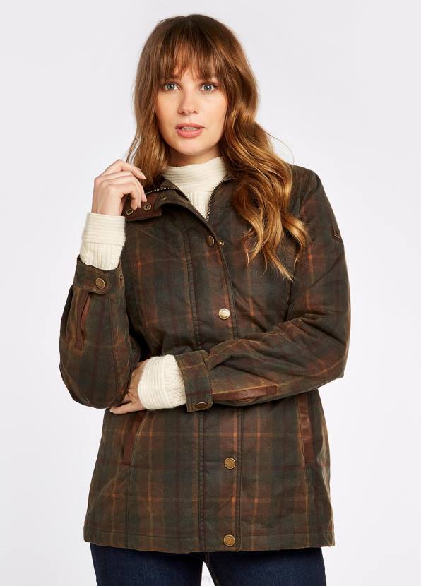 Dubarry Clothing Women Annestown Wax Jacket Hunter Brown 862D616