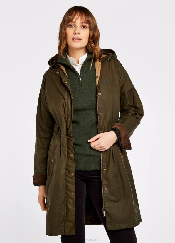 Dubarry Clothing Women Ballyvaughan Wax Coat Pine 862D489