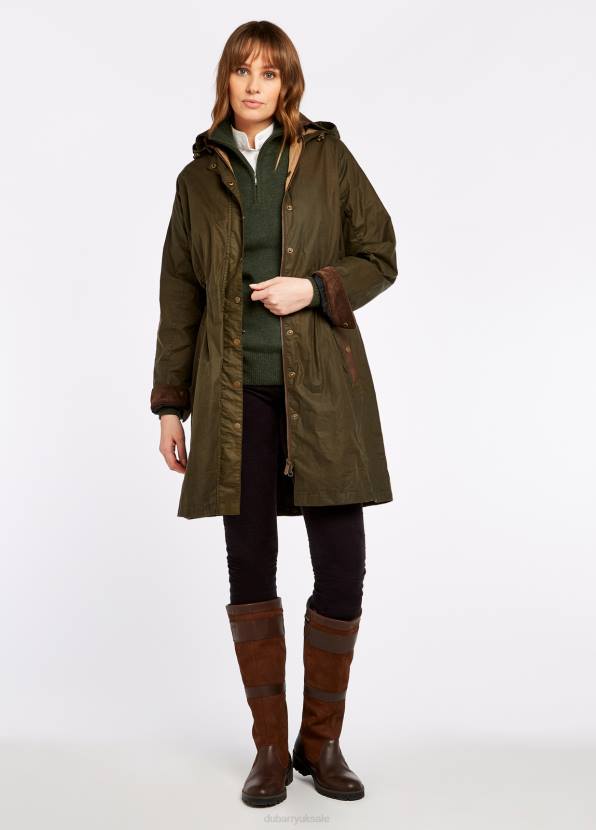 Dubarry Clothing Women Ballyvaughan Wax Coat Pine 862D489
