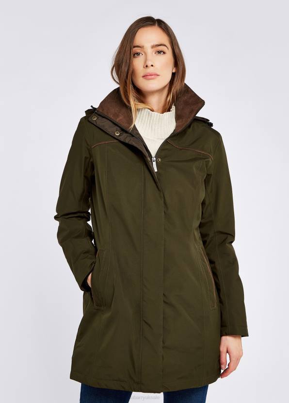 Dubarry Clothing Women Beaufort Travel Coat Olive 862D219