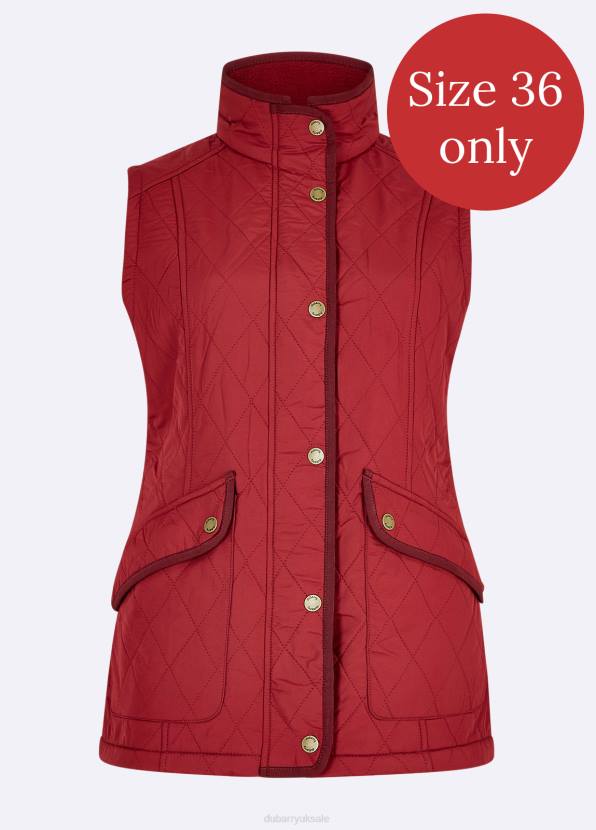 Dubarry Clothing Women Clonmel Quilted Gilet Ruby 862D710