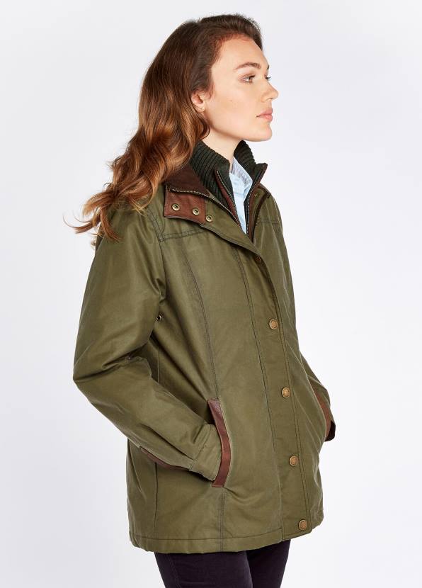 Dubarry Clothing Women Mountrath Waxed Jacket Dusky Green 862D497