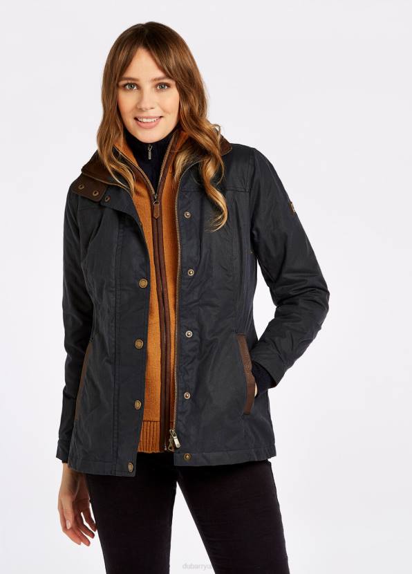 Dubarry Clothing Women Mountrath Waxed Jacket Navy 862D240