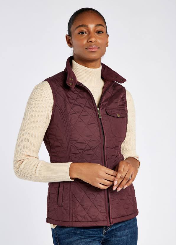 Dubarry Clothing Women Rathdown Quilted Gilet Currant 862D526