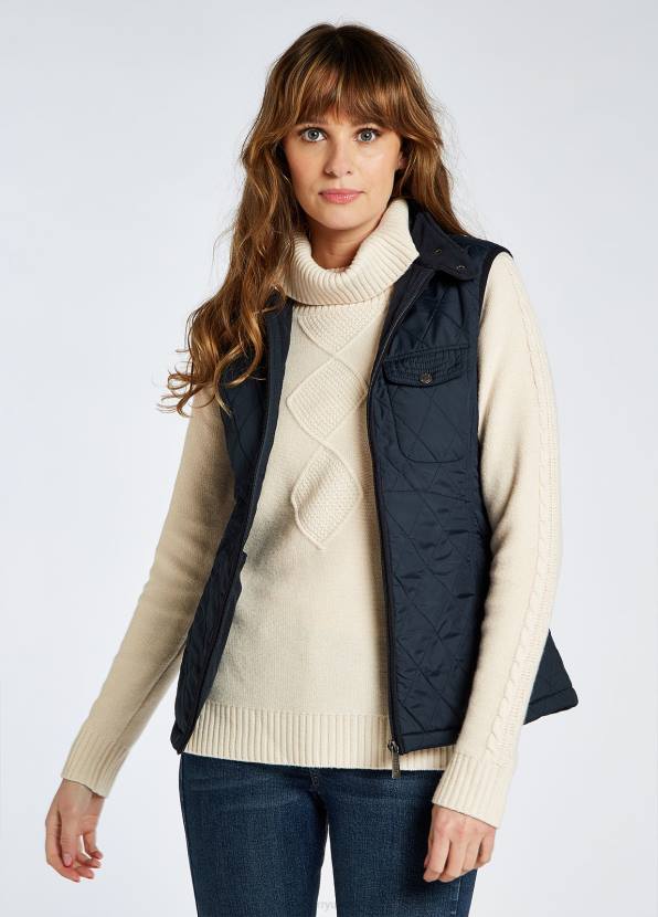 Dubarry Clothing Women Rathdown Quilted Gilet Navy 862D186