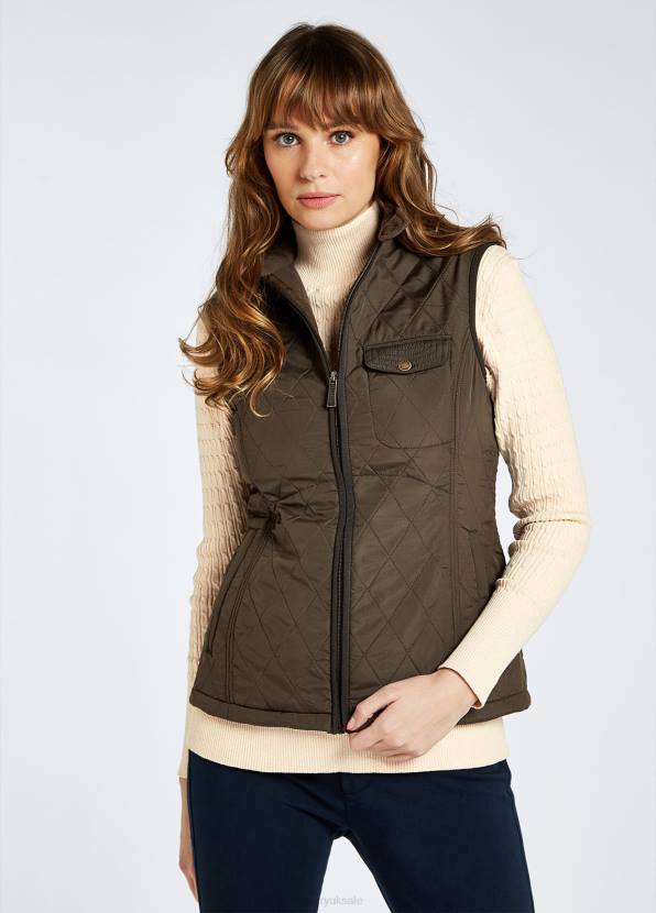 Dubarry Clothing Women Rathdown Quilted Gilet Olive 862D254