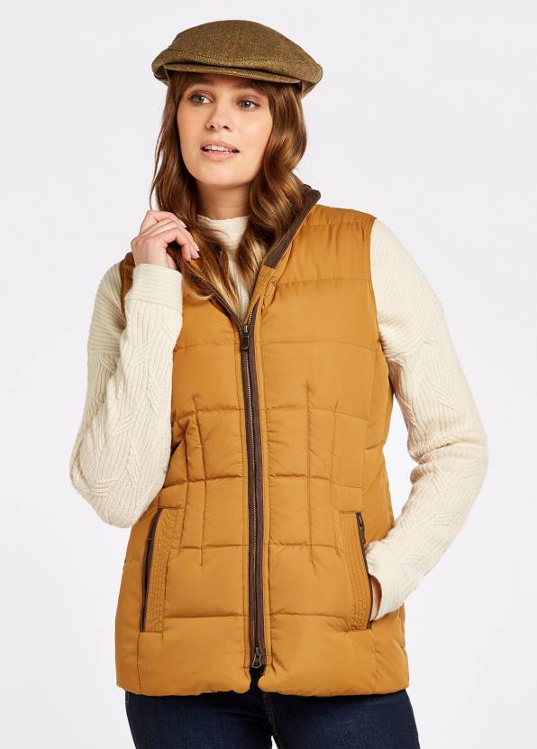 Dubarry Clothing Women Spiddal Quilted Gilet Amber 862D488