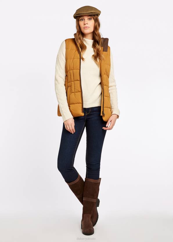 Dubarry Clothing Women Spiddal Quilted Gilet Amber 862D488