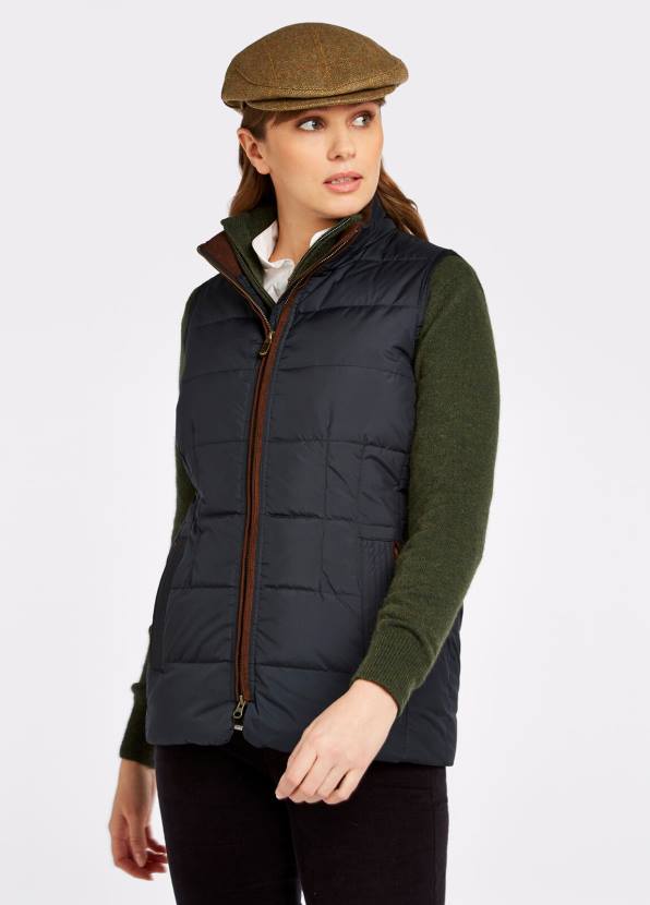 Dubarry Clothing Women Spiddal Quilted Gilet Navy Multi 862D222