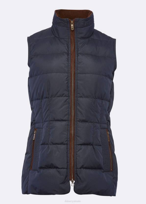 Dubarry Clothing Women Spiddal Quilted Gilet Navy Multi 862D222
