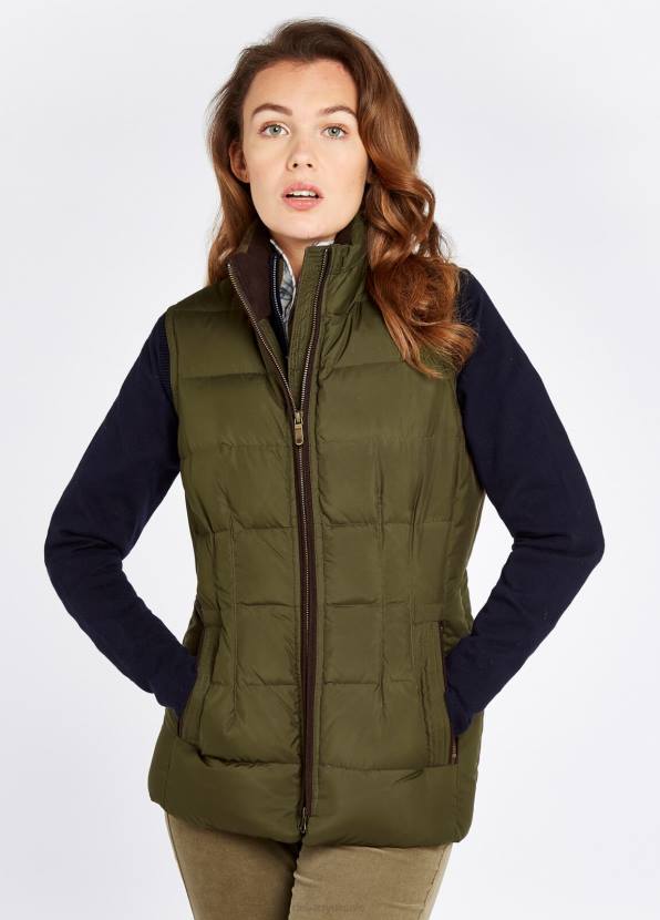 Dubarry Clothing Women Spiddal Quilted Gilet Olive 862D285
