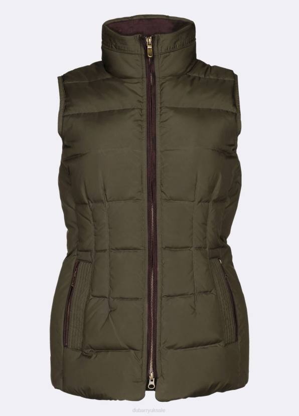 Dubarry Clothing Women Spiddal Quilted Gilet Olive 862D285