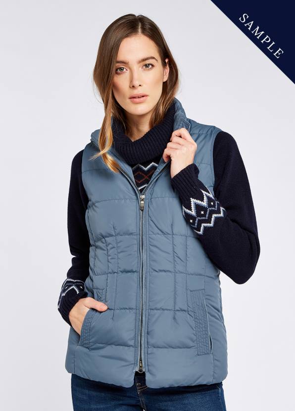 Dubarry Clothing Women Spiddal Quilted Gilet Slate Blue 862D696