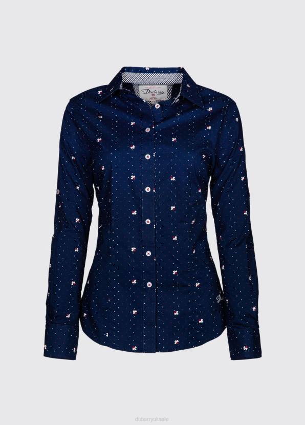 Dubarry Clothing Women Azalea Printed Shirt Navy 862D624