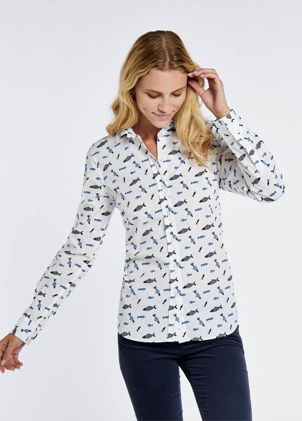 Dubarry Clothing Women Cherryblossom Printed Shirt White 862D158