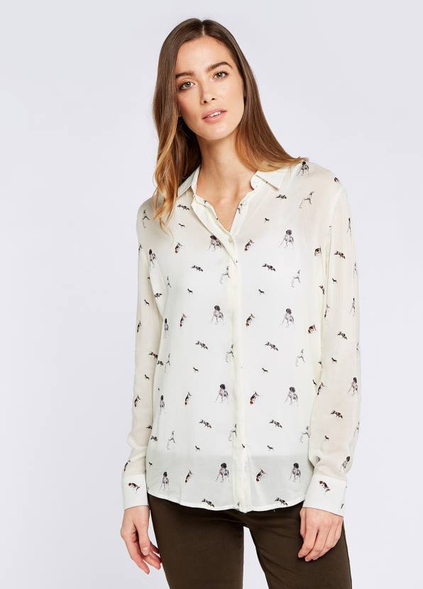 Dubarry Clothing Women Daphne Hound Print Shirt Cream 862D708