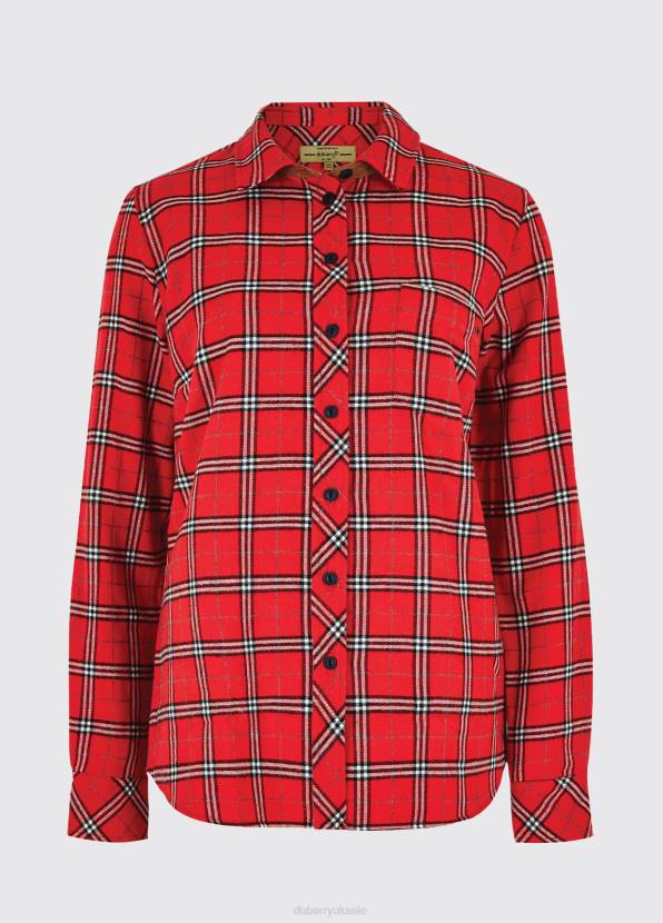 Dubarry Clothing Women Japonica Check Shirt Cardinal 862D291
