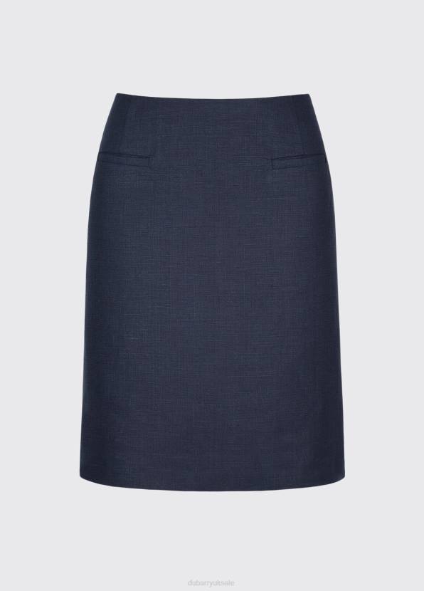 Dubarry Clothing Women Sunflower Linen Ladies Skirt Navy 862D783