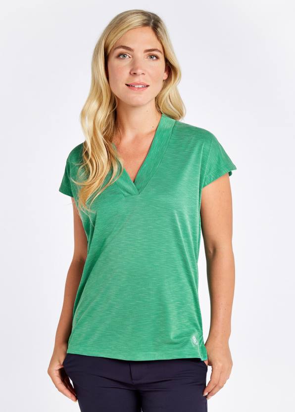 Dubarry Clothing Women Coolestown cap sleeve top Kelly Green 862D576