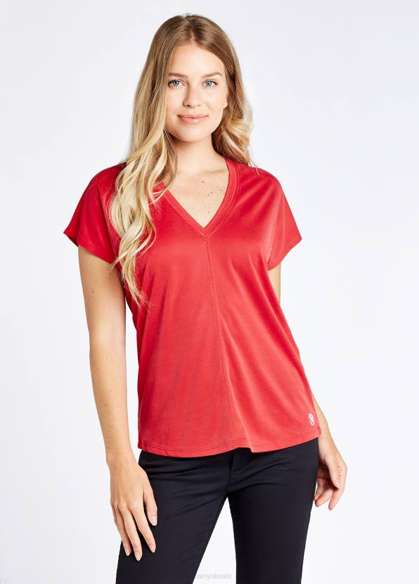 Dubarry Clothing Women Laragh V-Neck Top Cardinal 862D648
