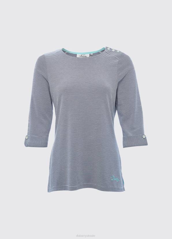 Dubarry Clothing Women Portmagee Stripe Top Navy 862D833