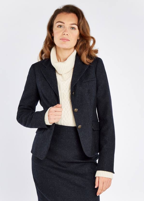 Dubarry Clothing Women Buttercup Tweed Jacket Navy 862D507