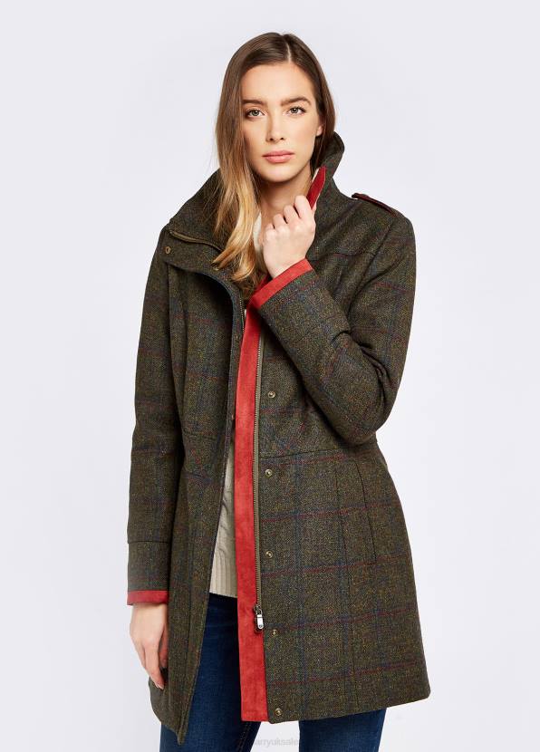 Dubarry Clothing Women Hedgerow Tweed Coat Hemlock 862D202