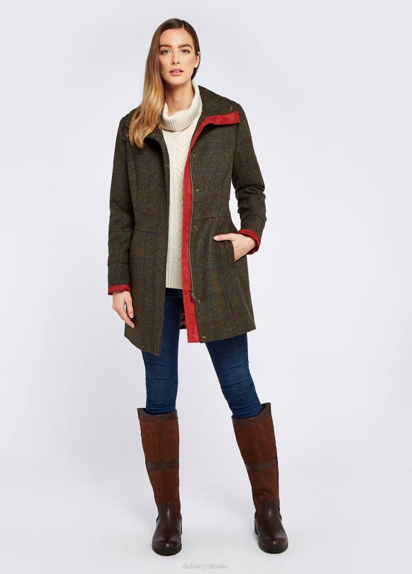 Dubarry Clothing Women Hedgerow Tweed Coat Hemlock 862D202
