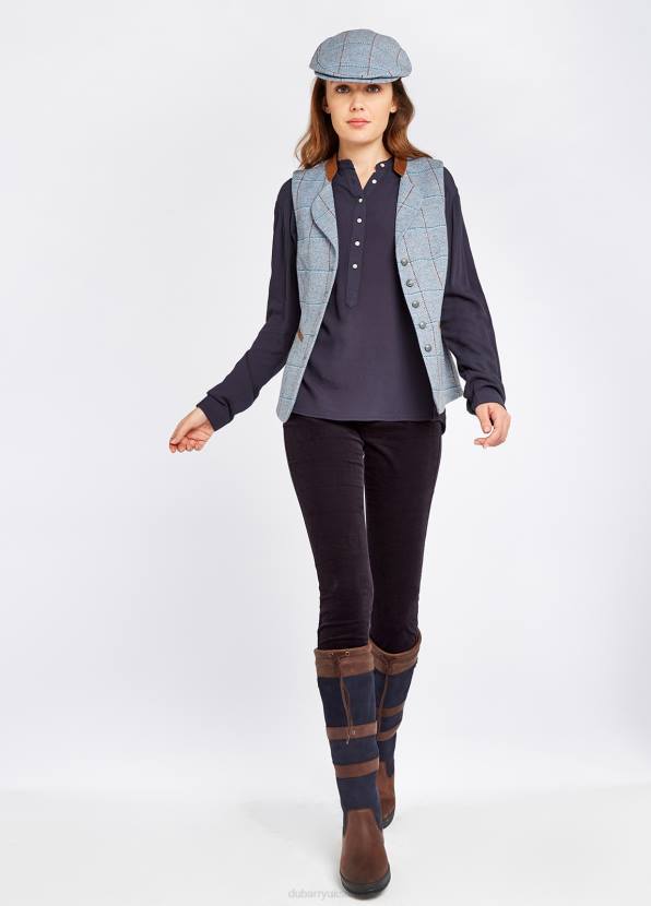 Dubarry Clothing Women Spindle Tweed Waistcoat Blue Heather 862D635