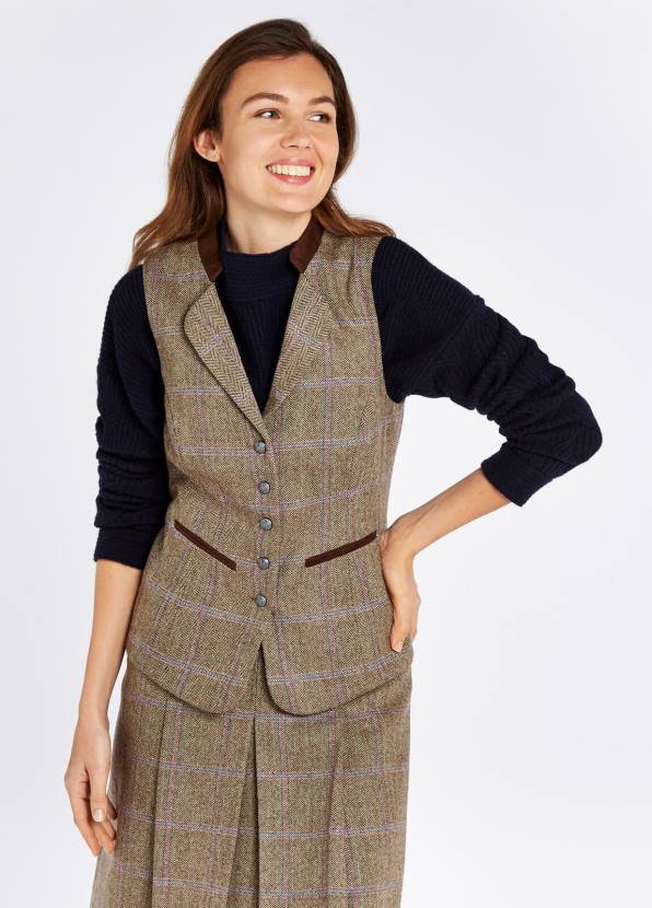 Dubarry Clothing Women Spindle Tweed Waistcoat Woodrose 862D491