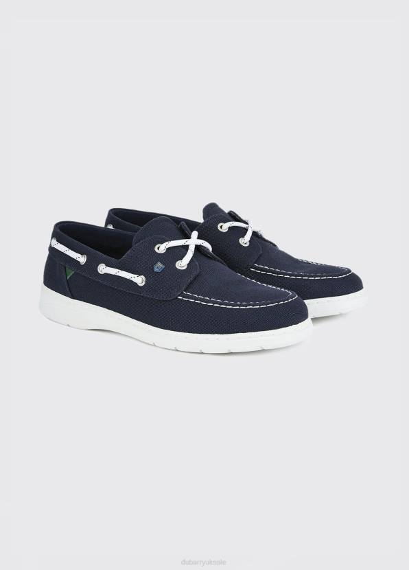 Dubarry Footwear Women Biarritz Canvas Deck Shoe Navy 862D88