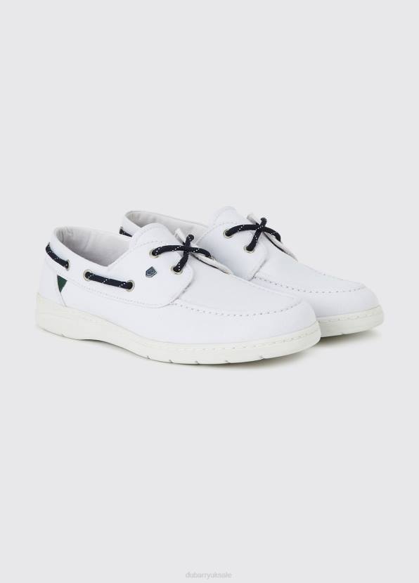 Dubarry Footwear Women Biarritz Canvas Deck Shoe White 862D92