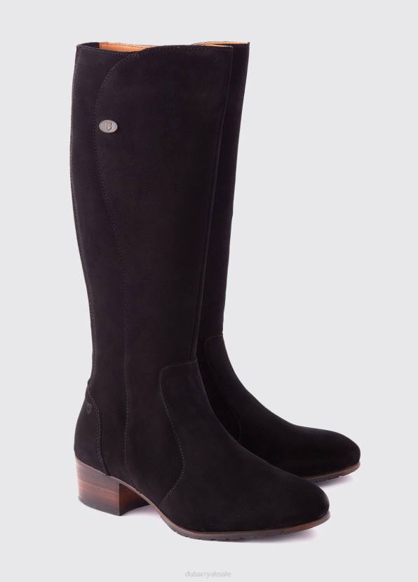 Dubarry Footwear Women Downpatrick Knee High Boot Black Suede 862D71